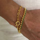 Green Gold Vermeil Tennis Bracelet