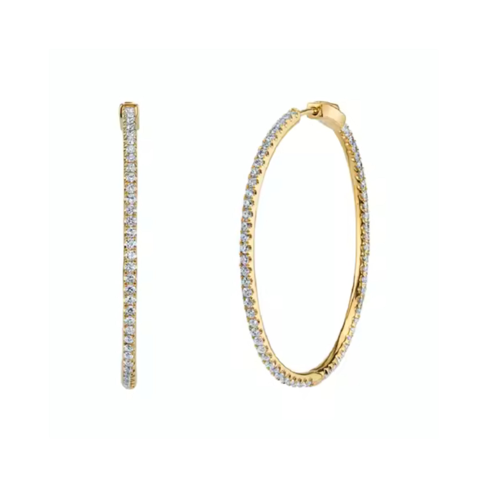 Large Slim CZ Hoops