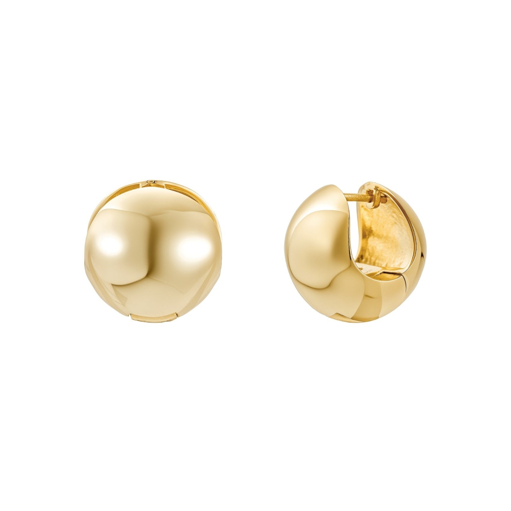 Puffy Ball Hoop Earrings