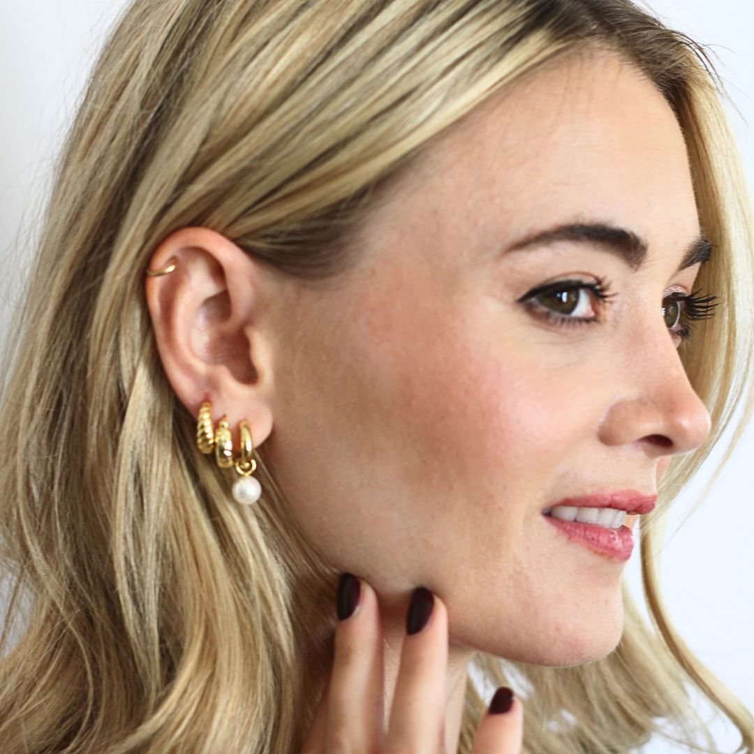 Boucles d'oreilles pendantes en zircone transparente taille baguette 10 mm