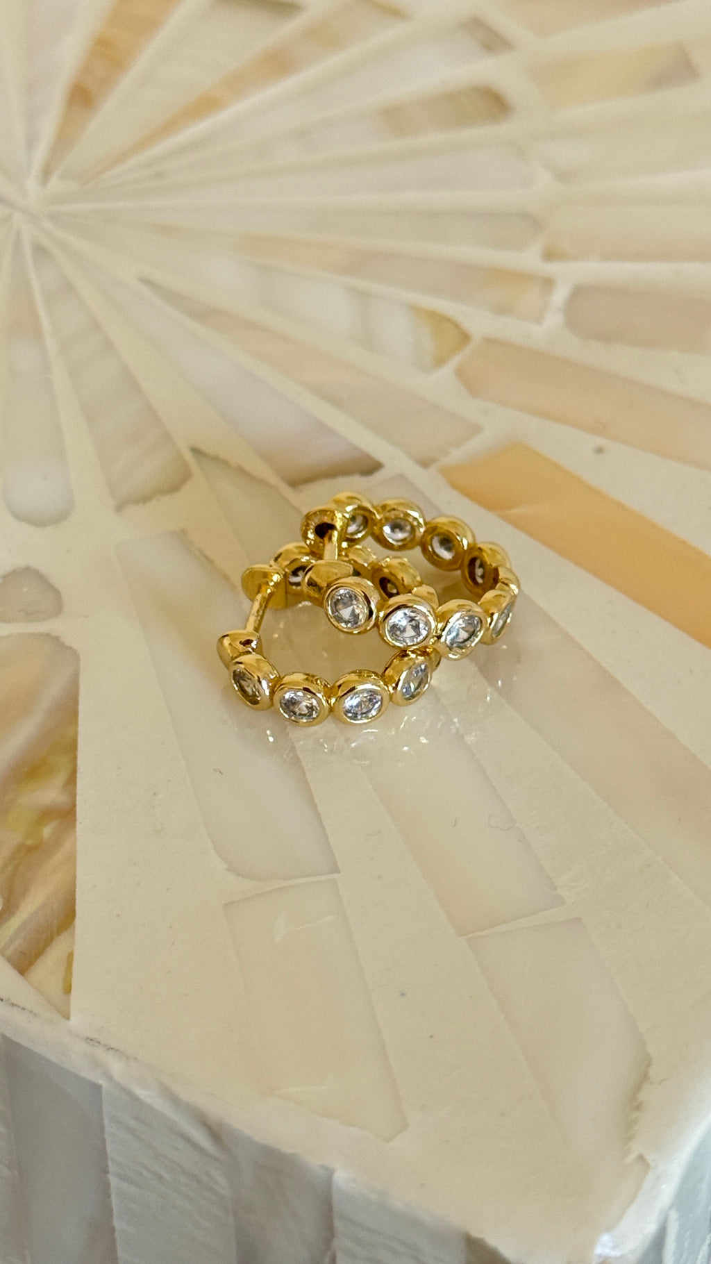 Small Bezel Hoop Earrings