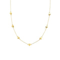 Gold Heart Station Necklace