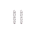 CZ Huggie Hoop Earrings - Silver [Coming soon]