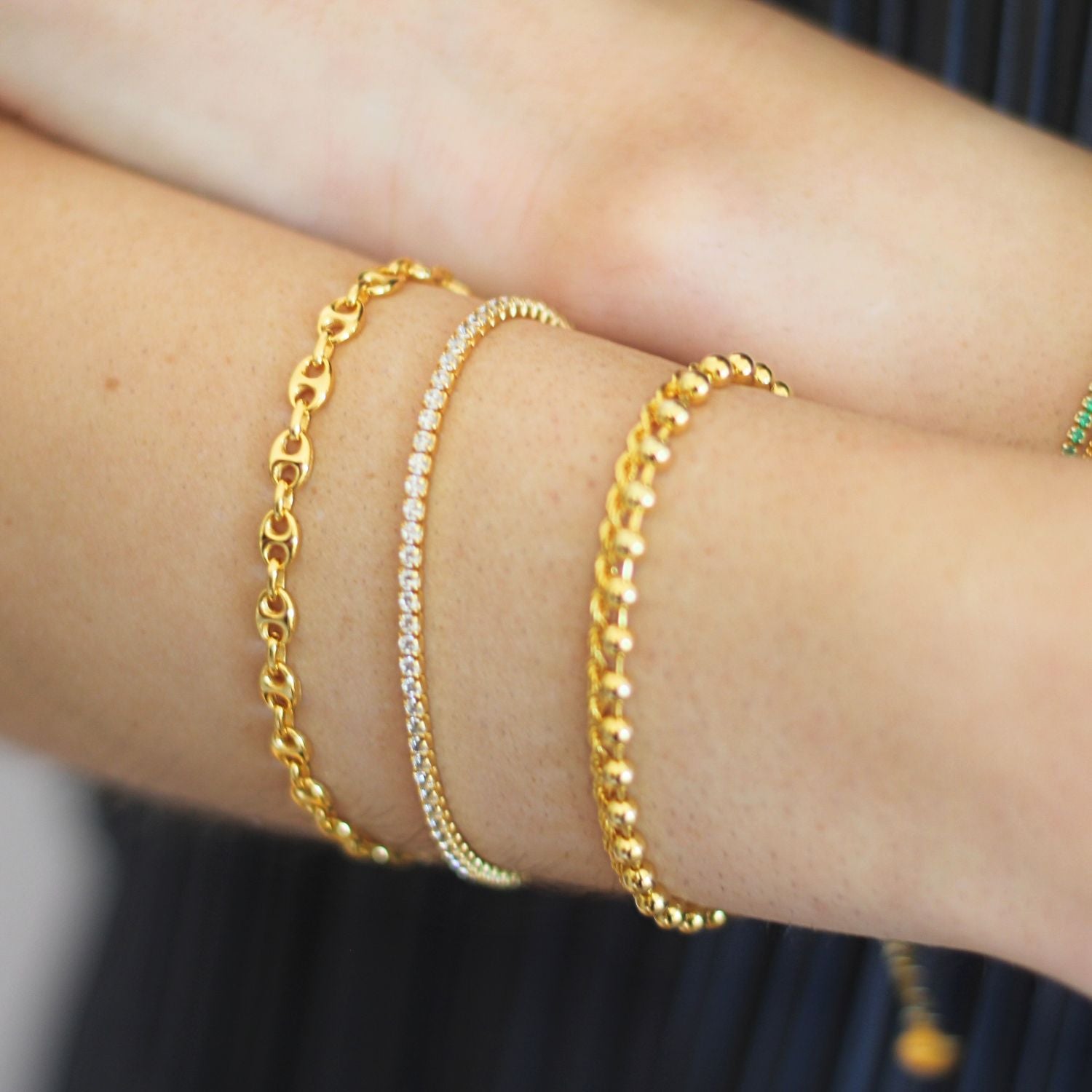 Bracelet tennis transparent