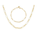 Figaro Link Chain & Bracelet Set