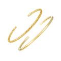 Smooth & Hammered Cuff Bracelet Set