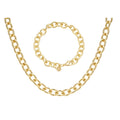 Oval Cable Chain Bracelet & Necklace Set