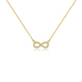 Gold Pave Infinity Pendant Necklace