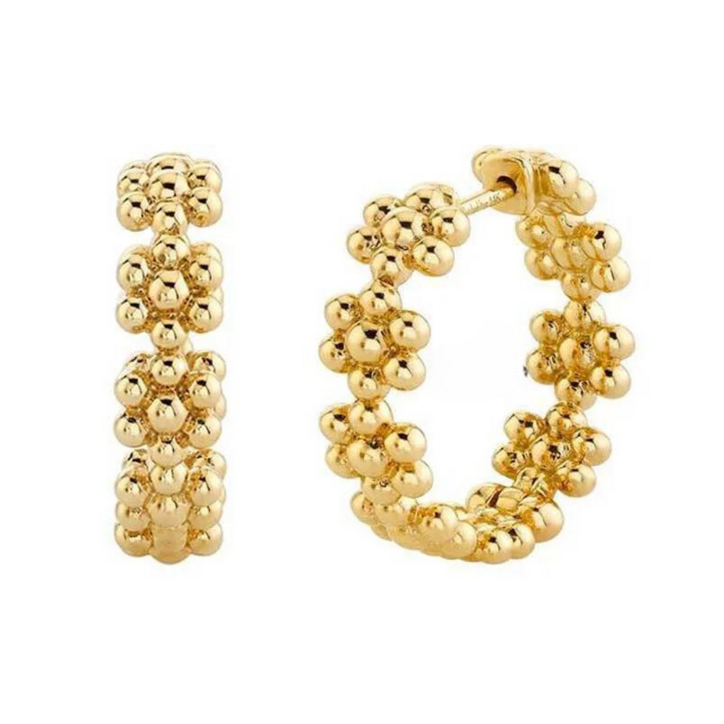Daisy Gold Hoop Earrings