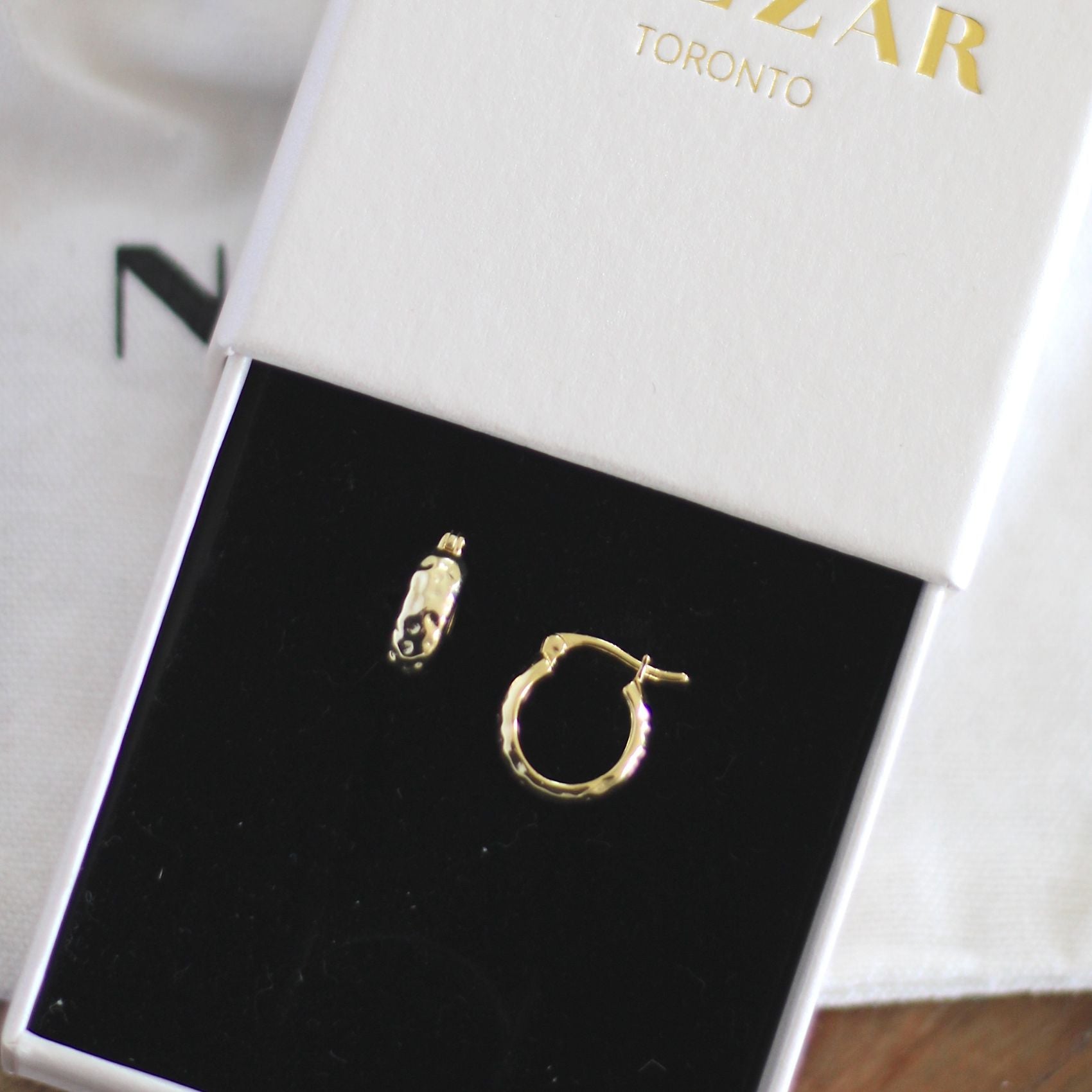 Hammered Hoop Earrings