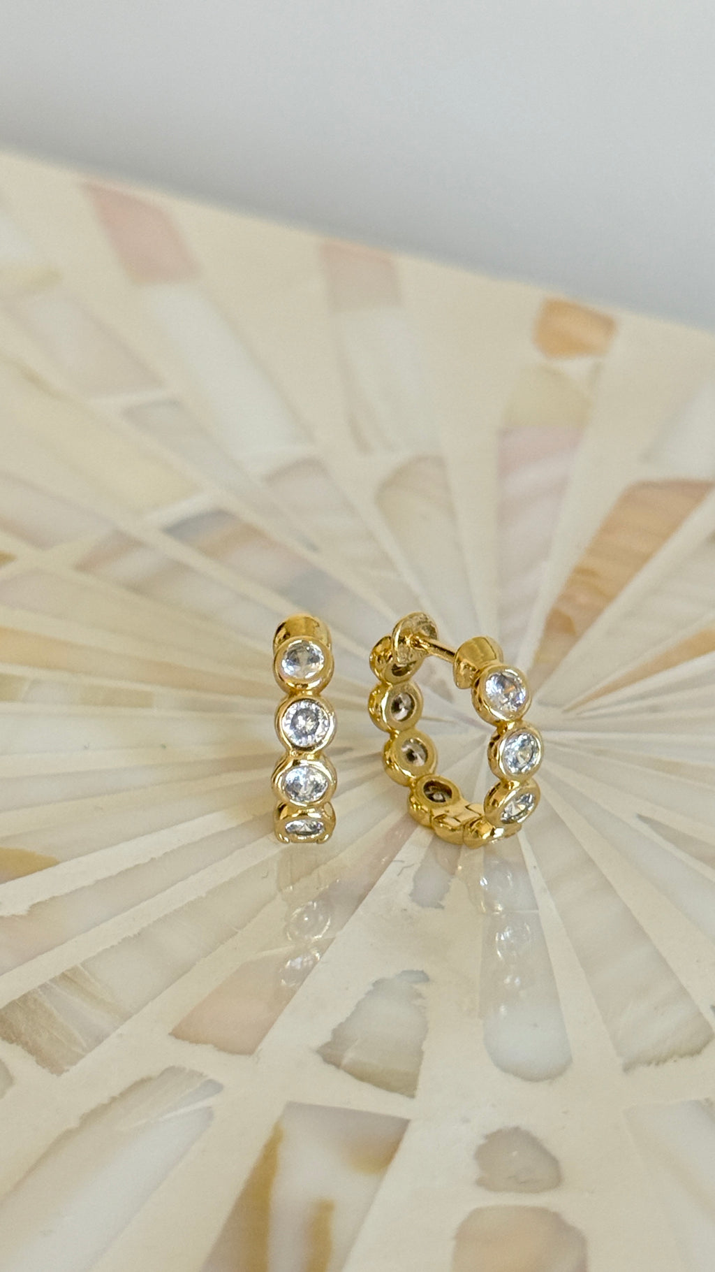 Small Bezel Hoop Earrings