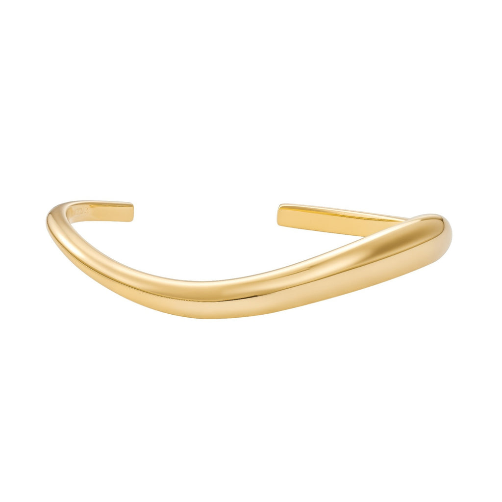 Gold Wave Cuff Bangle