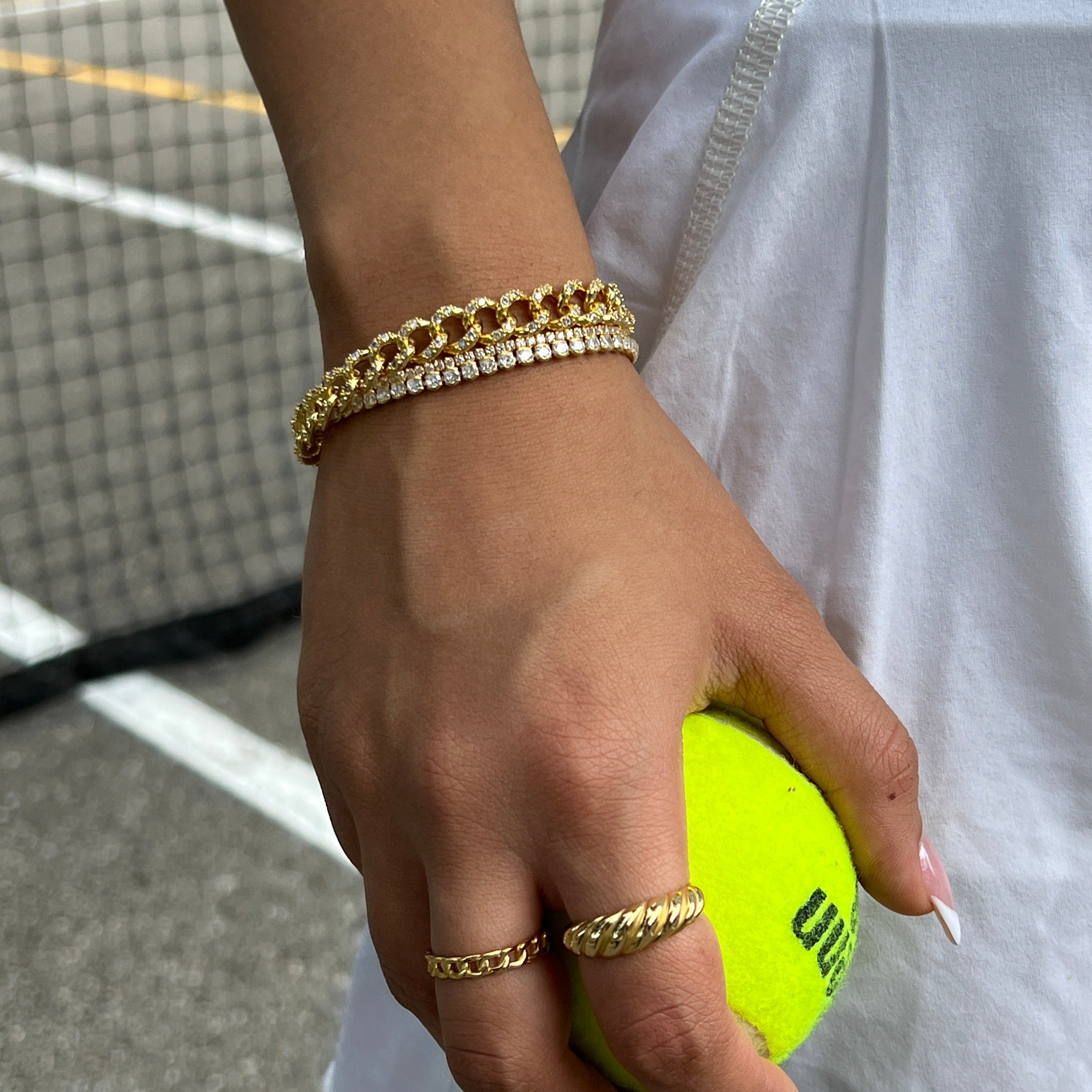 Dainty Bezel Tennis Bracelet