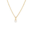 Mini pearl pendant necklace with delicate gold chain