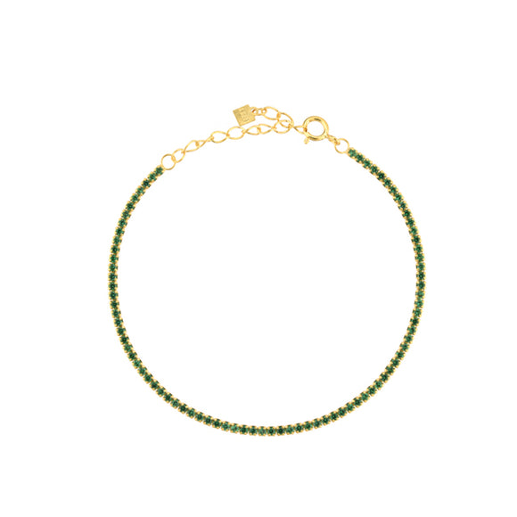 Green Tennis Bracelet