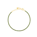 Green Gold Vermeil Tennis Bracelet