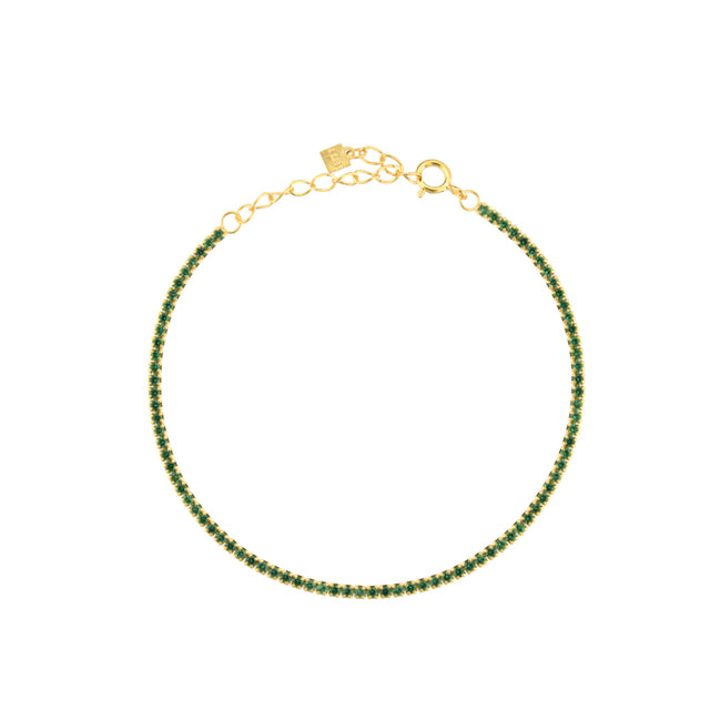 Green Gold Vermeil Tennis Bracelet