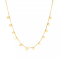 Gold Disc Dangle Necklace