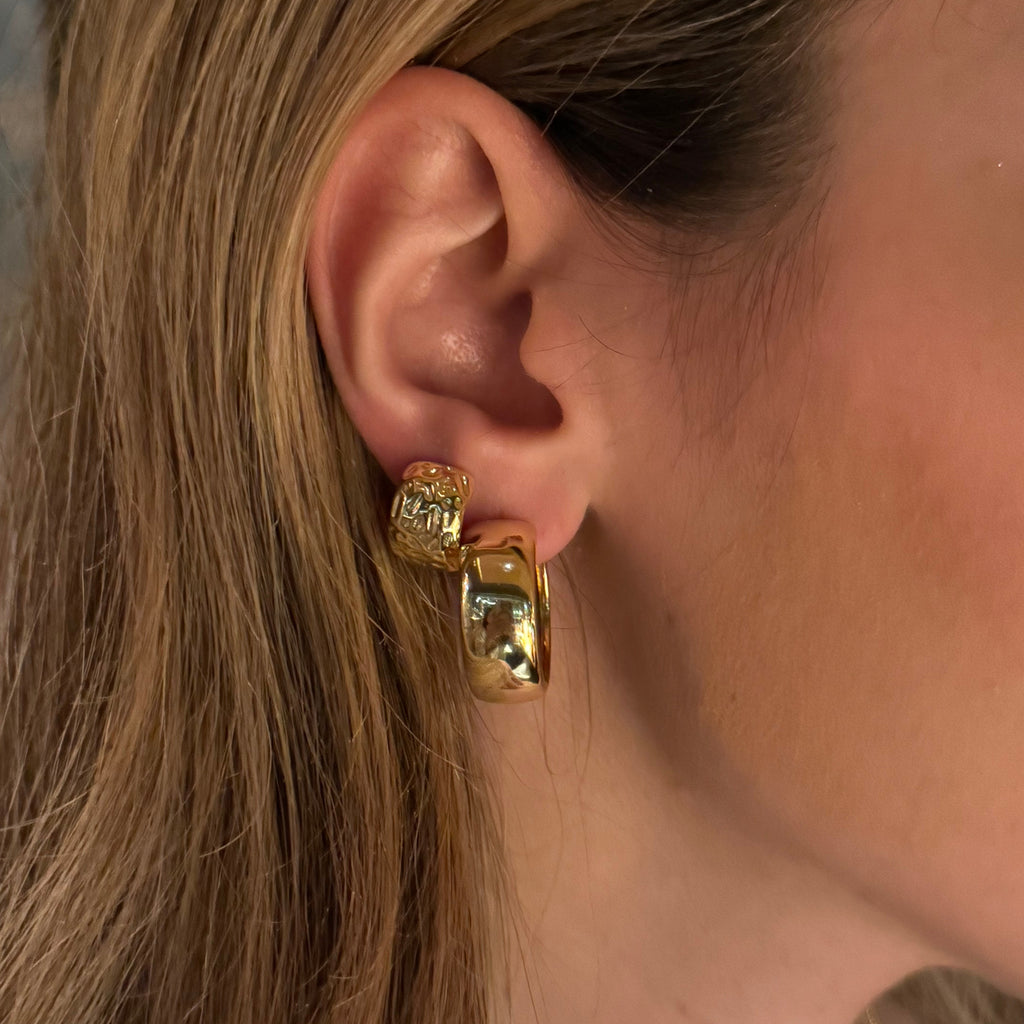 Large Wide Hoop Earrings