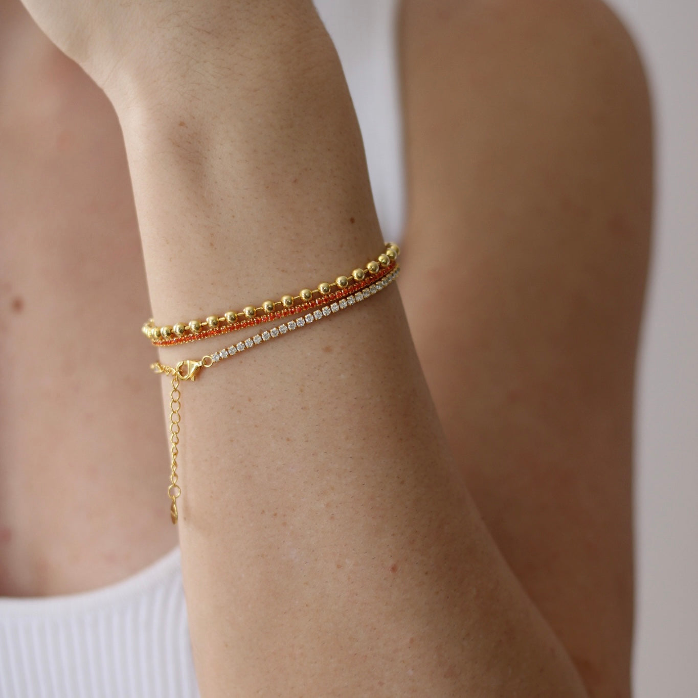 Bracelet tennis transparent