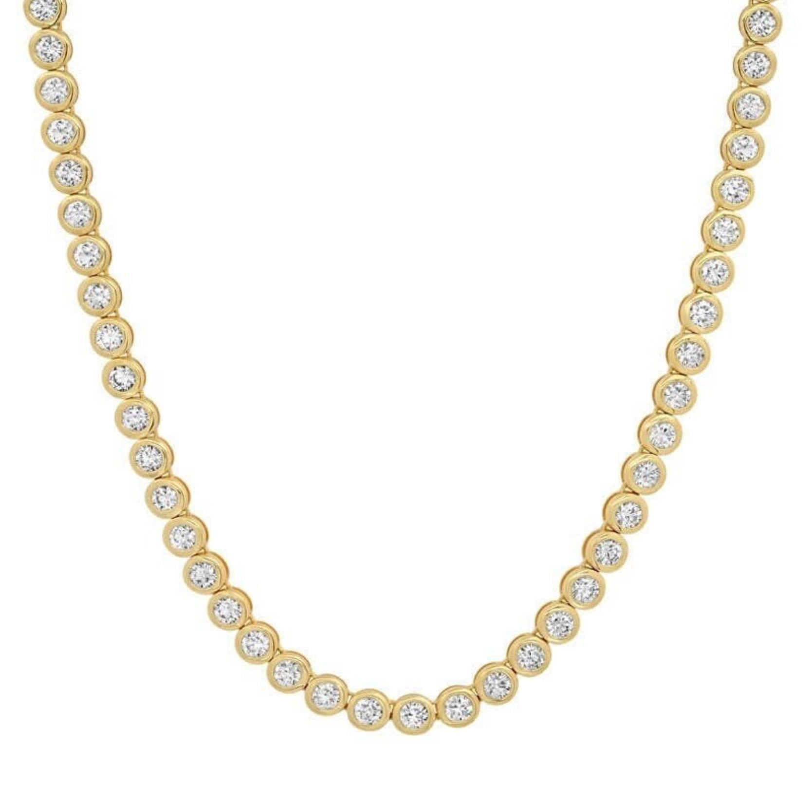 Bezel Tennis Necklace