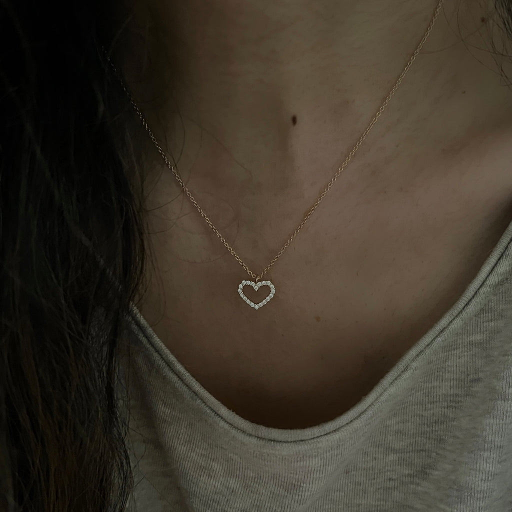 Pave Heart Necklace