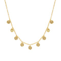 Hammered Disc Station Necklace