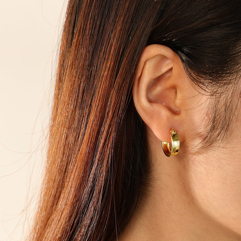 Medium Flat Hoop Earrings