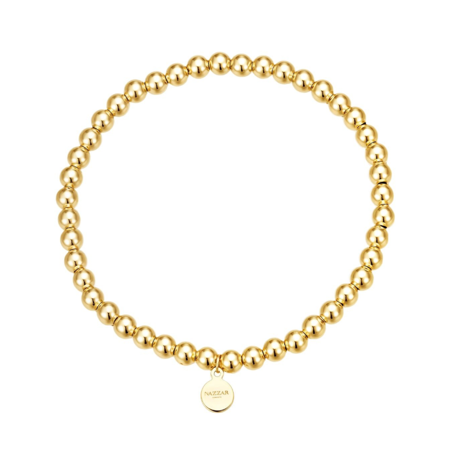 Gold Beaded Stretch Bracelet