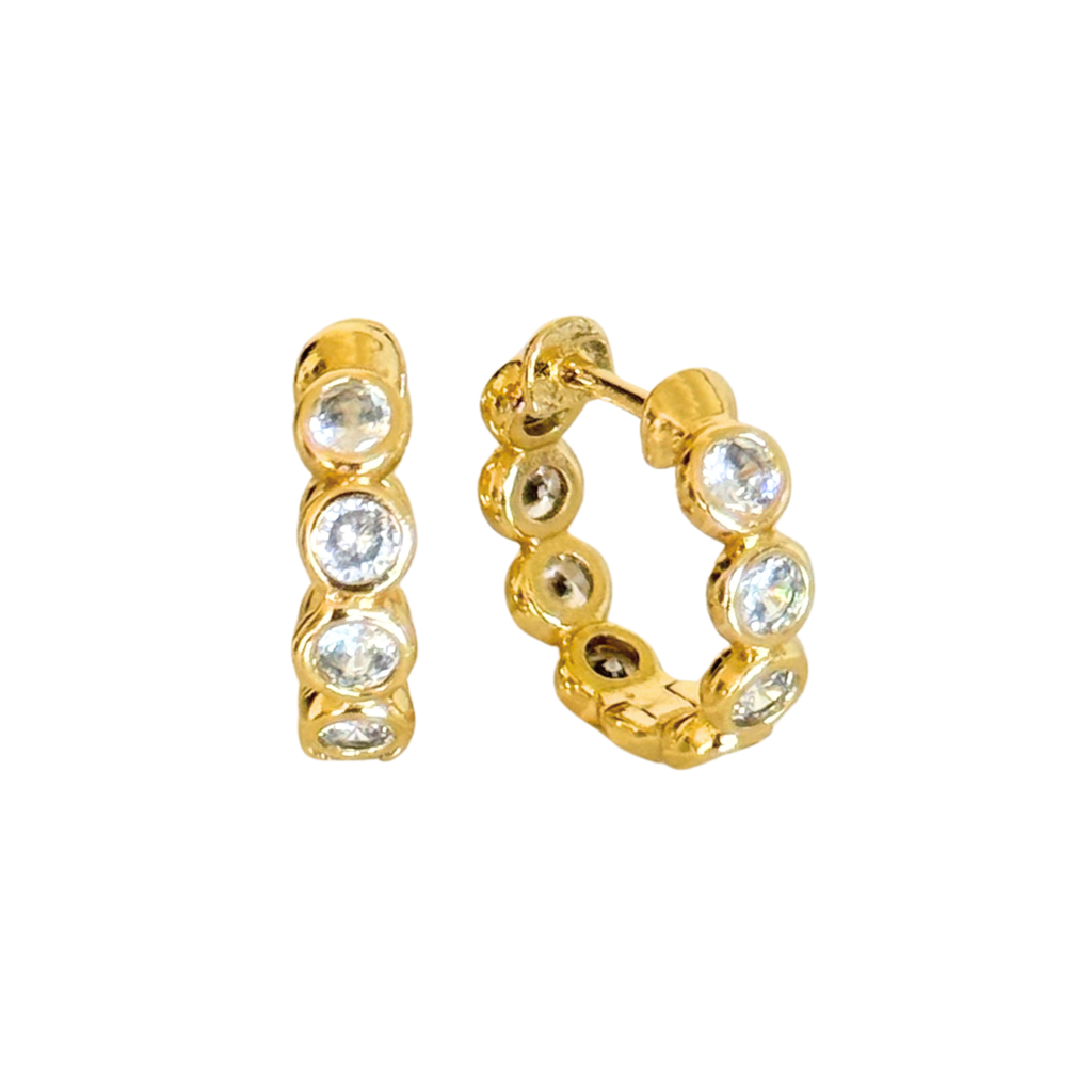 Small Bezel Hoop Earrings