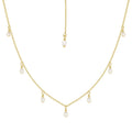 Pearl Dangle Station Necklace
