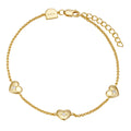 Star Burst Heart Station Bracelet