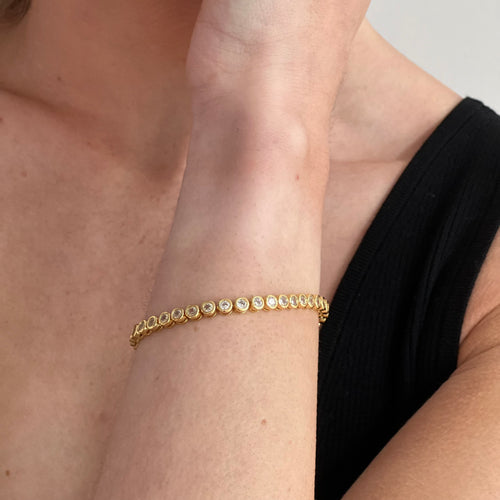 Bezel Tennis Bracelet