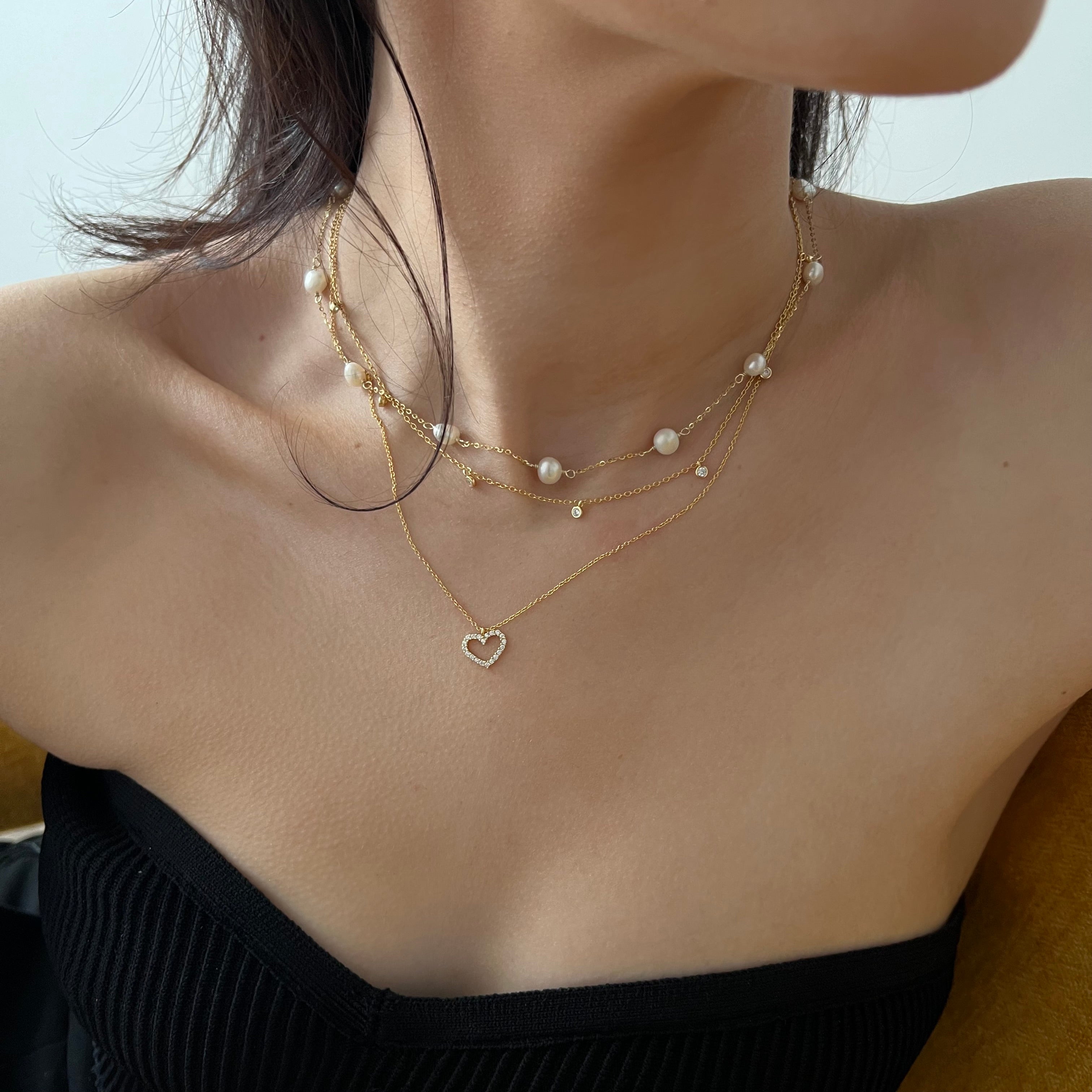 Pave Heart Necklace