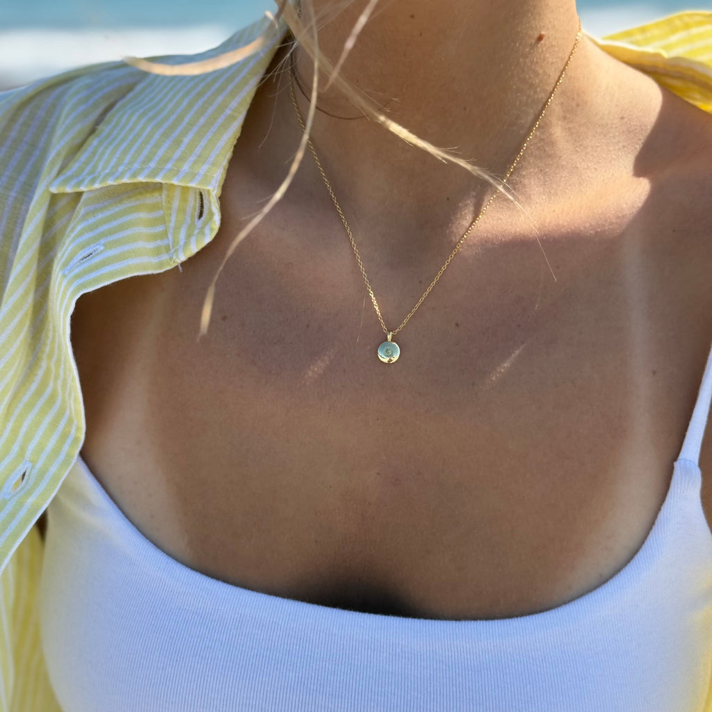 Mini Peridot Pendant Necklace