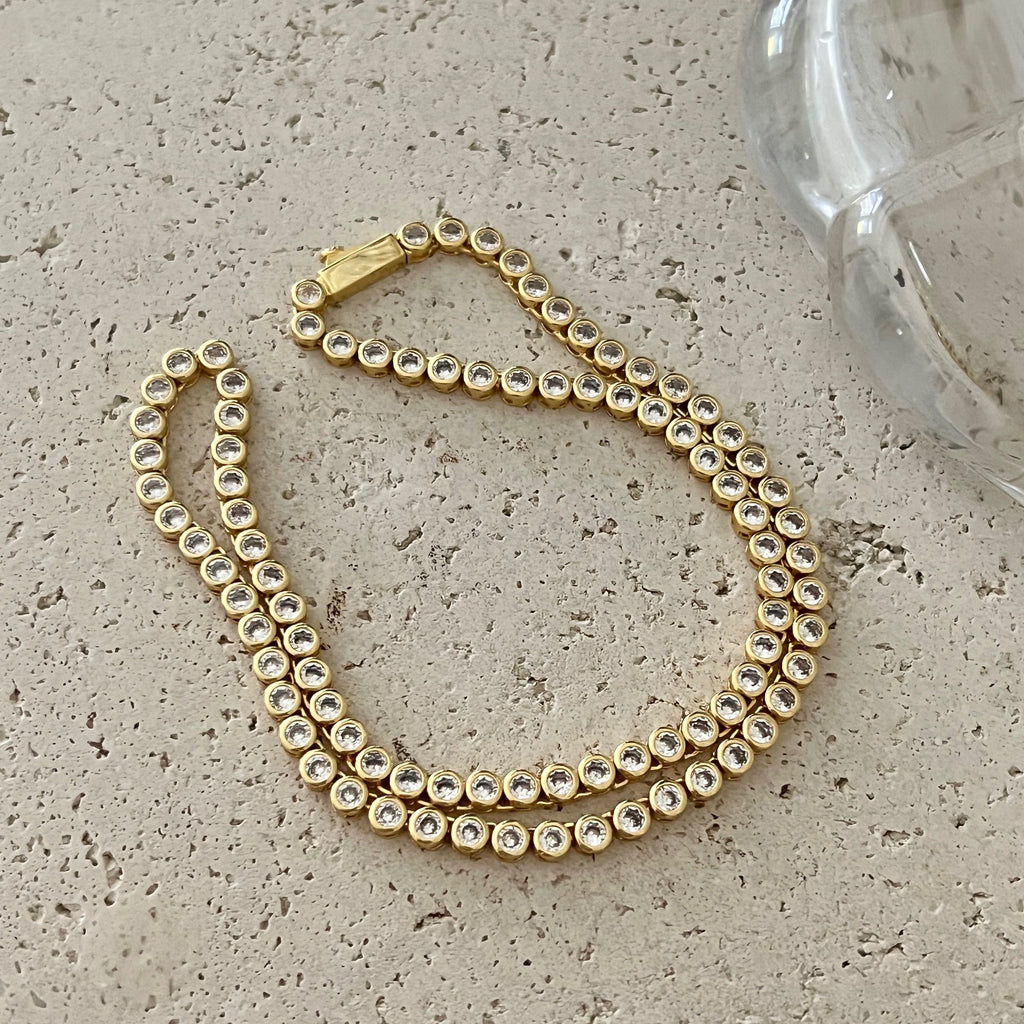 Bezel Tennis Necklace