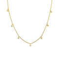 Drop Gold Bezel Beaded Necklace