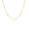 Oval Disc Station 2-Layer Necklace in gold