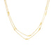 Oval Disc Station 2-Layer Necklace in gold