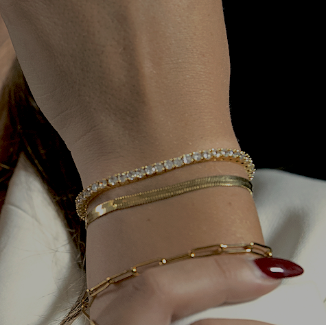 GOLD TENNIS BRACELET