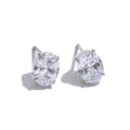 Oval CZ Stud Earrings