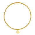 Mini Beaded Stretch Bracelet / Gold