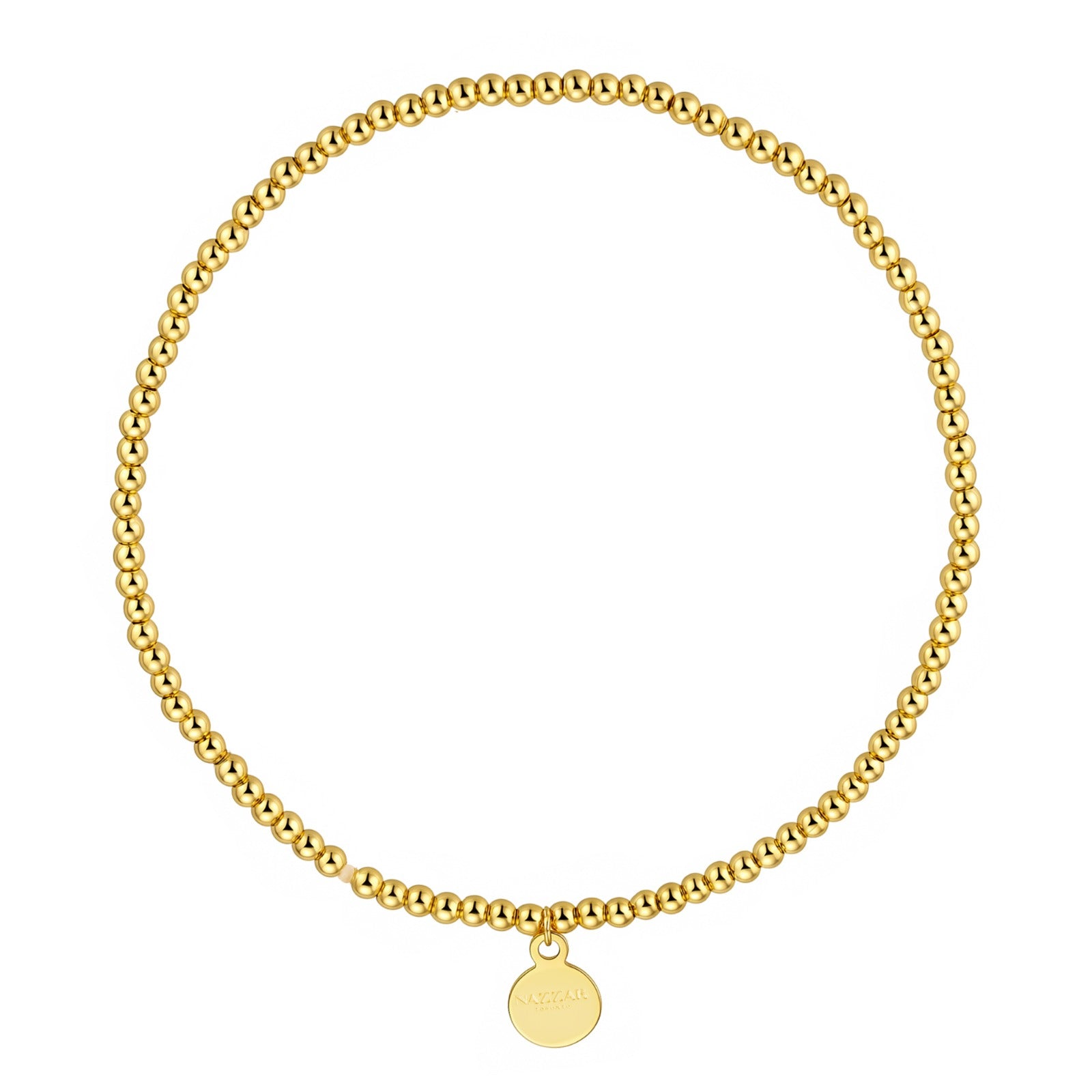 Mini Beaded Stretch Bracelet / Gold