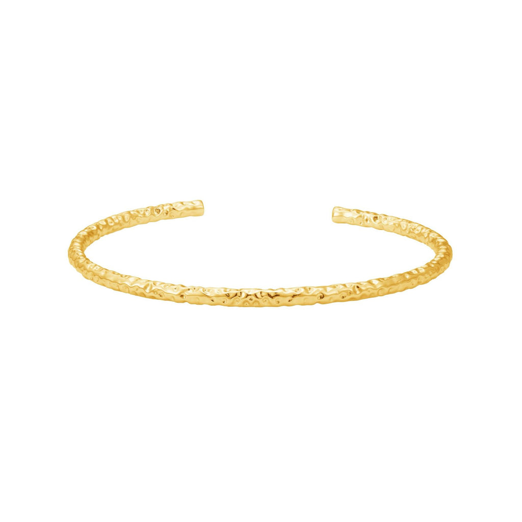 Gold bracelet on a white background