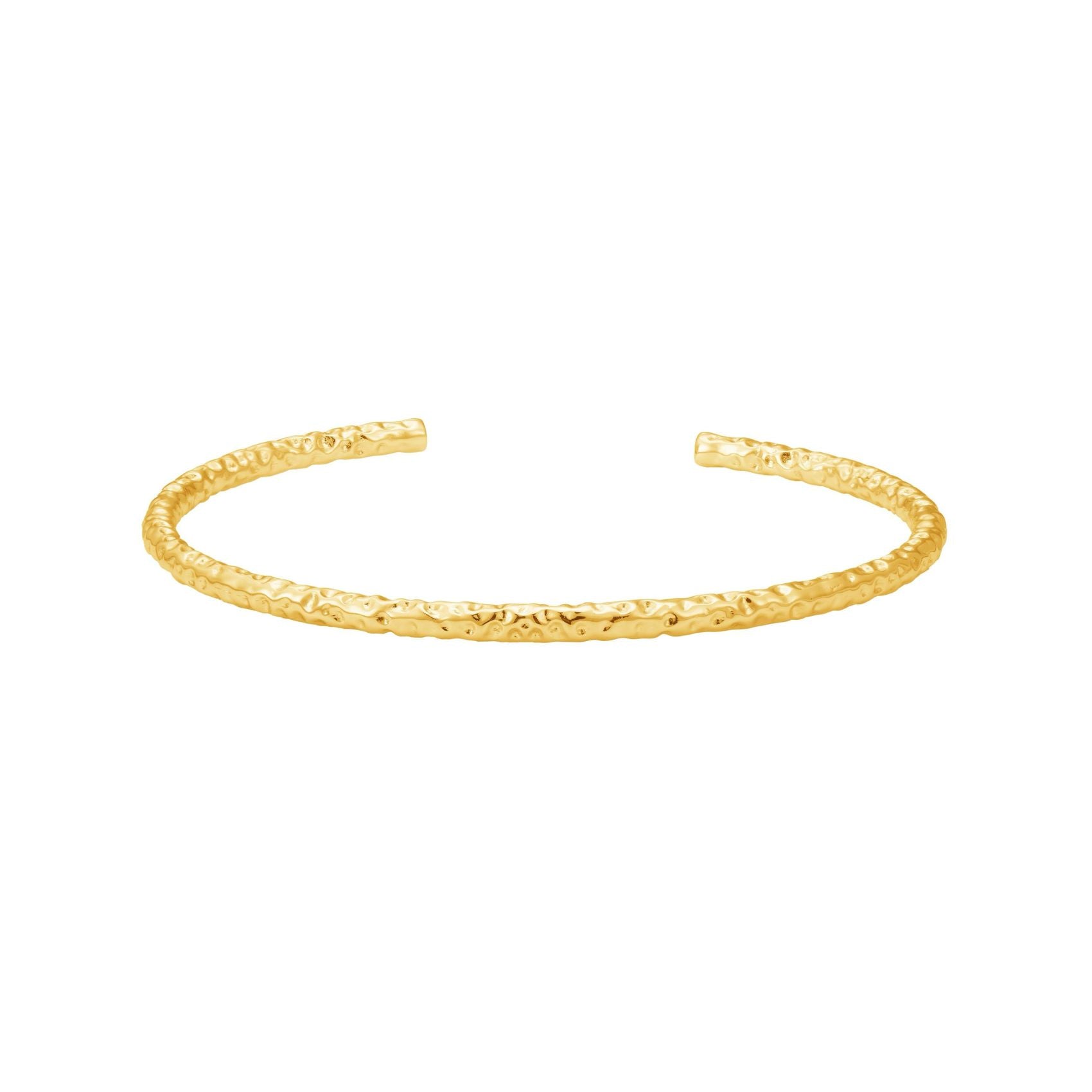 Gold bracelet on a white background