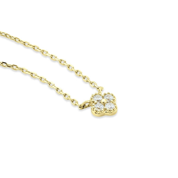 dainty clover necklace