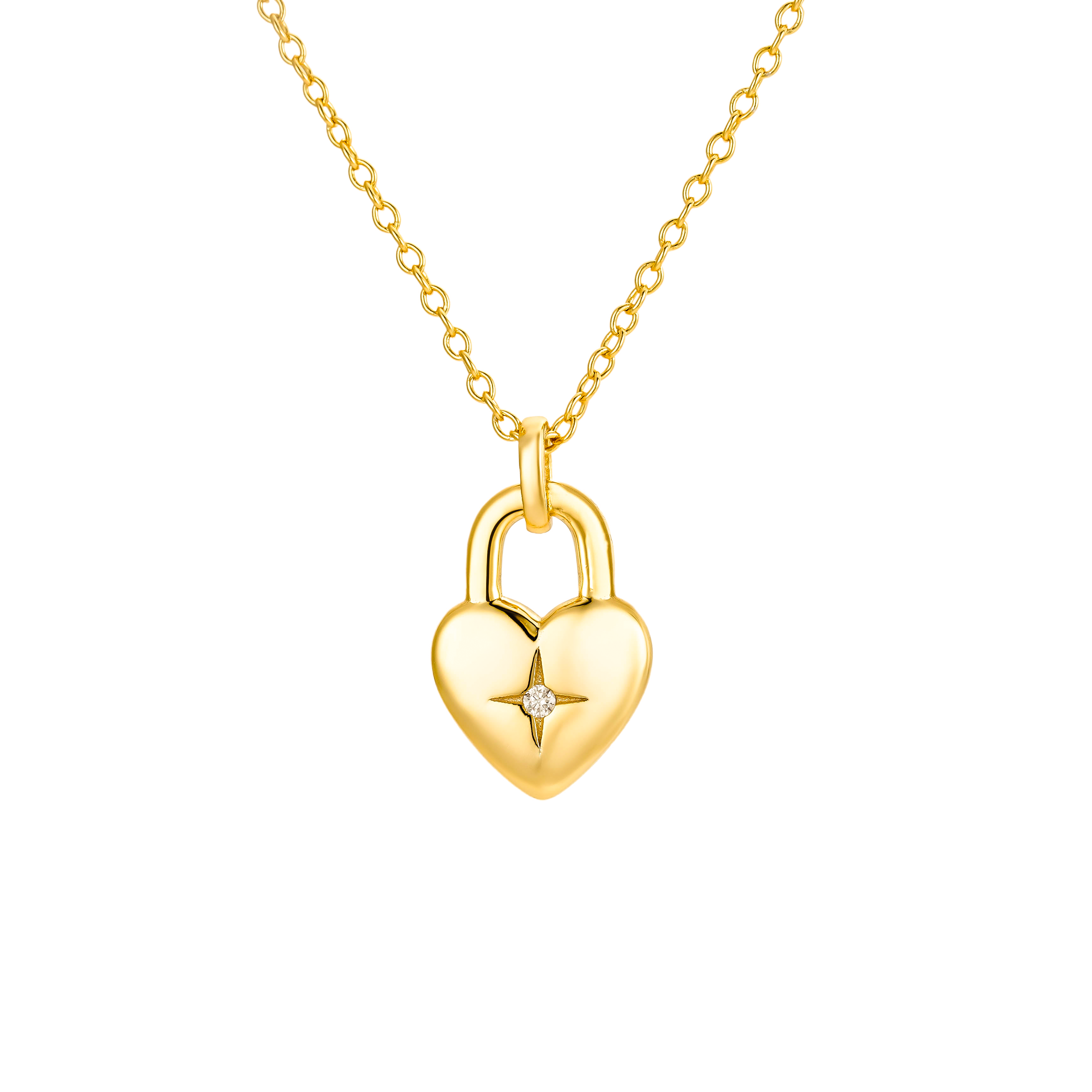 Heart gold pendant necklaces discount
