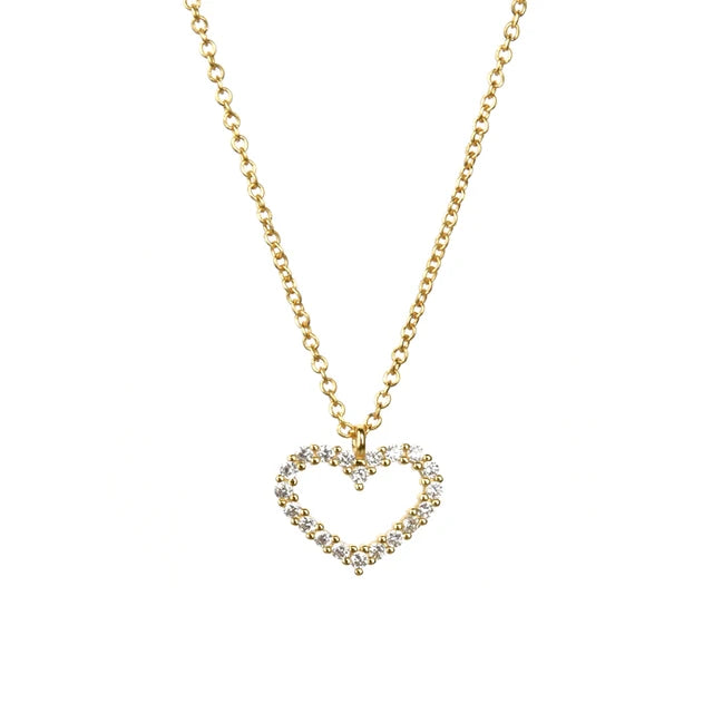 Pave Heart Necklace