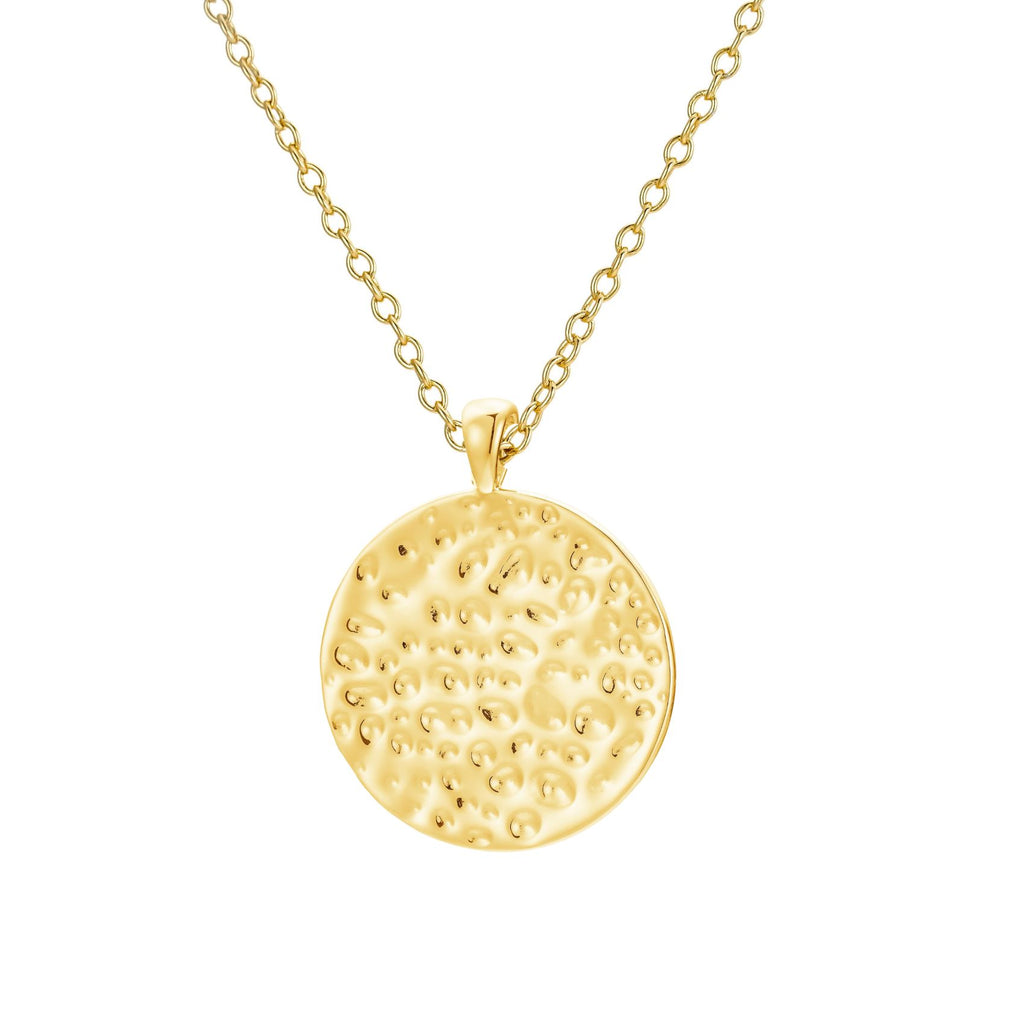 Hammered Pendant Necklace