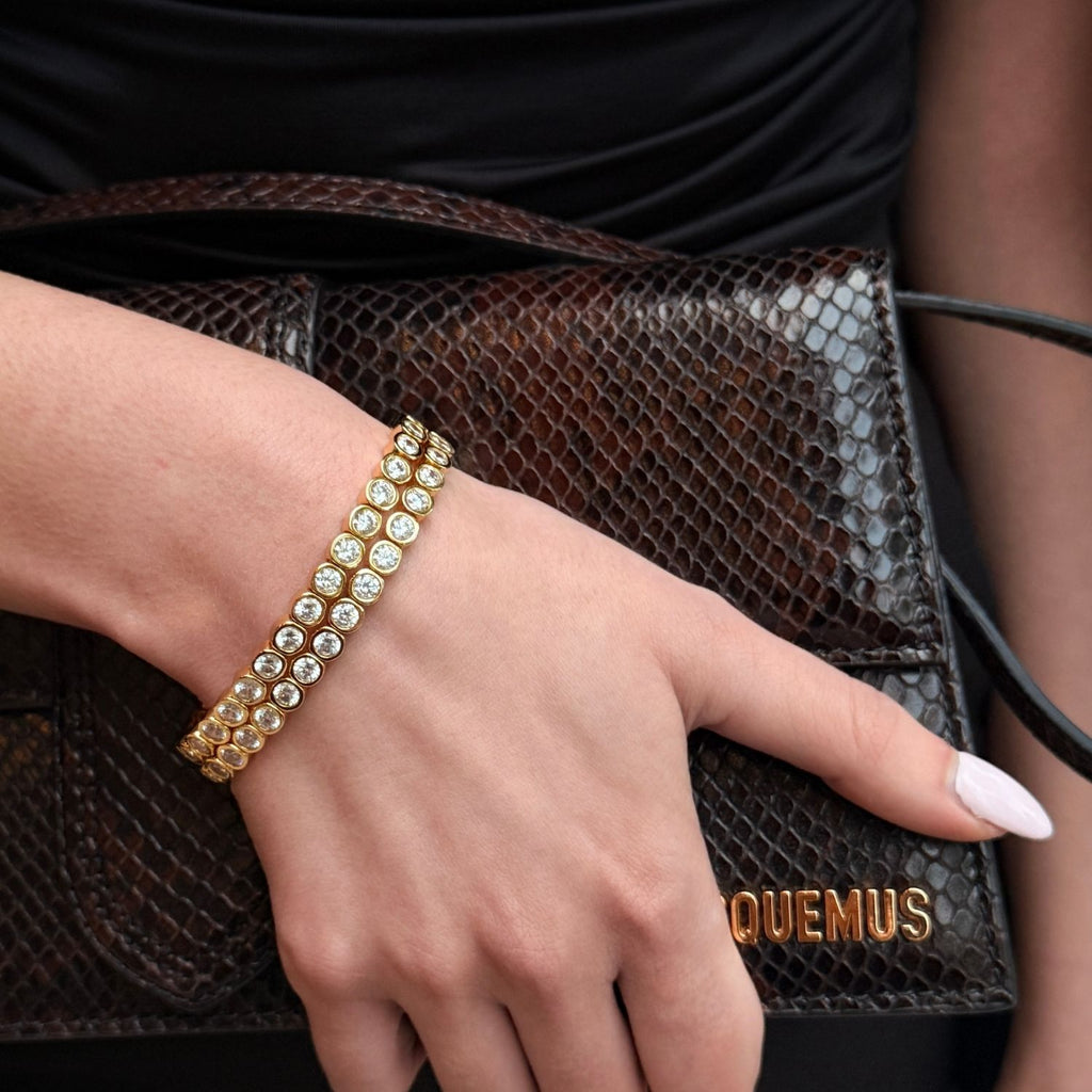 Bezel Stretch Tennis Bracelet